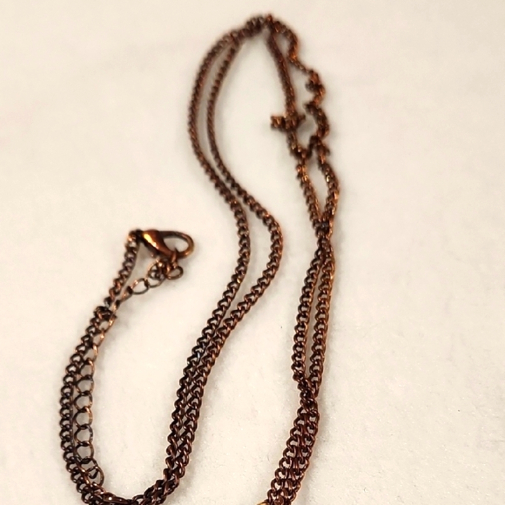 Brown, Gold Copper Jewelry Elephant Pendant Necklace with Intricate Detailing - Picture 3 of 7